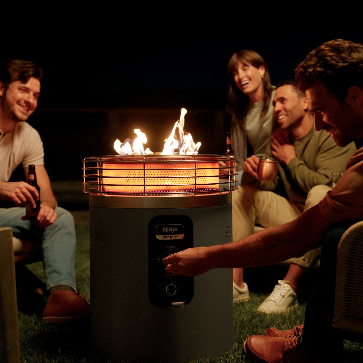 Nithtnja™ Fireside360™ Outdoor Propane Heater & Smokeless Fire Pit