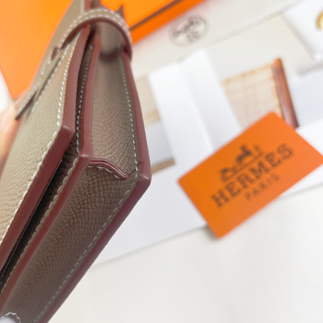 Hermes Goyard New H Passant Toutenmainte Wallet coffee