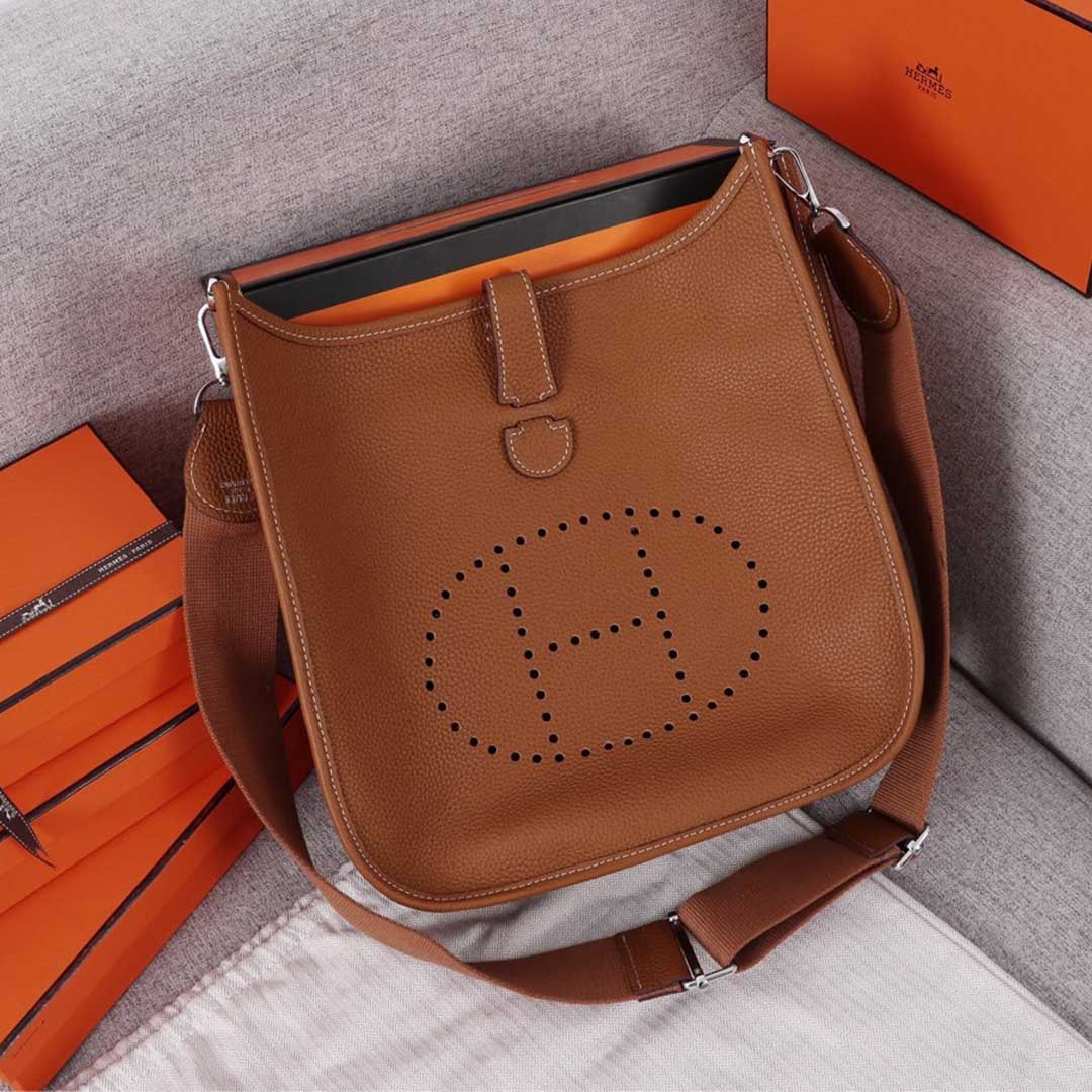 Hermes Goyard AAA-Evelyne III 29 bag ORANGE/BLACK/BLUE