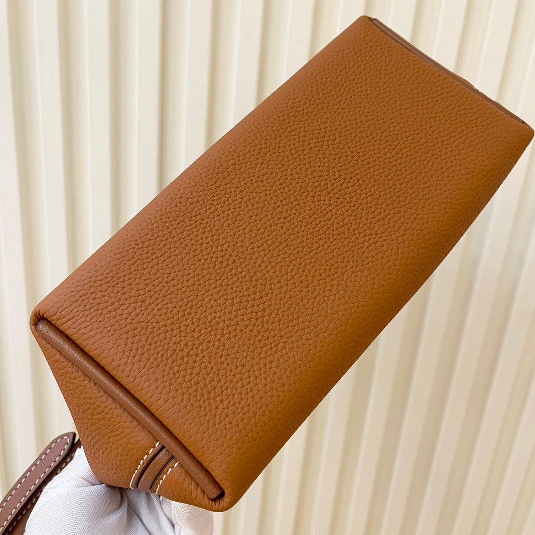 Hermes Goyard Kelly Togo Matte Alligator Swift Touch 24 brown
