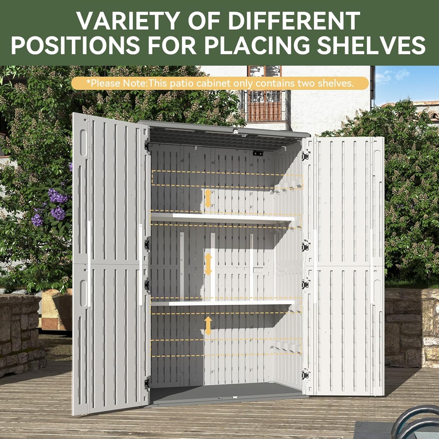 Resin Utility Storage Cabinet with Floor