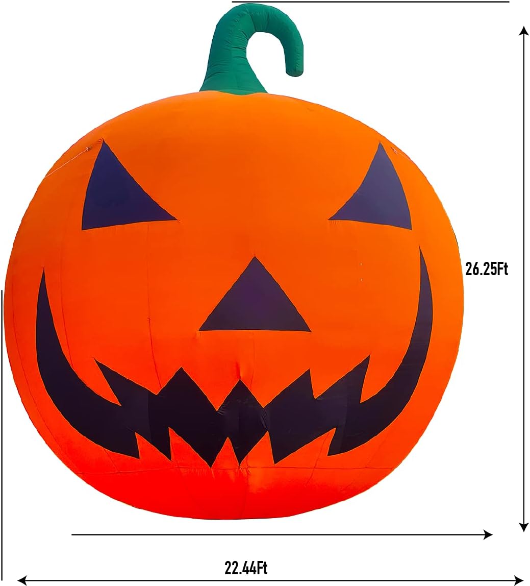 Giant 20Ft-40Ft Inflatable Halloween Pumpkin with Blower, Outdoor Yard Decoration
