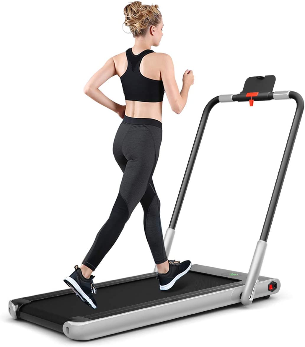 2 in 1 Folding Treadmill, 2.25HP Under Desk Electric Superfit Treadmill