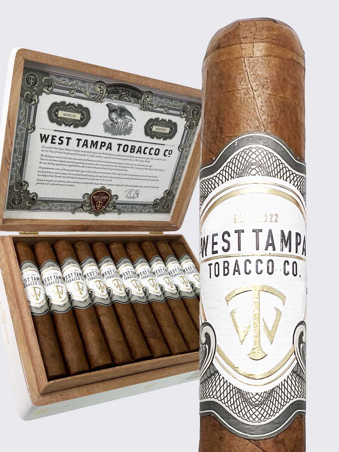 West Tampa Tobacco Co. White Toro  Box