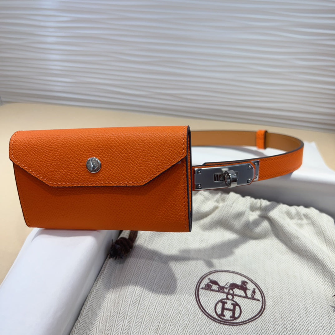 Hermes Goyard Kelly Pocket 18 Belt orange