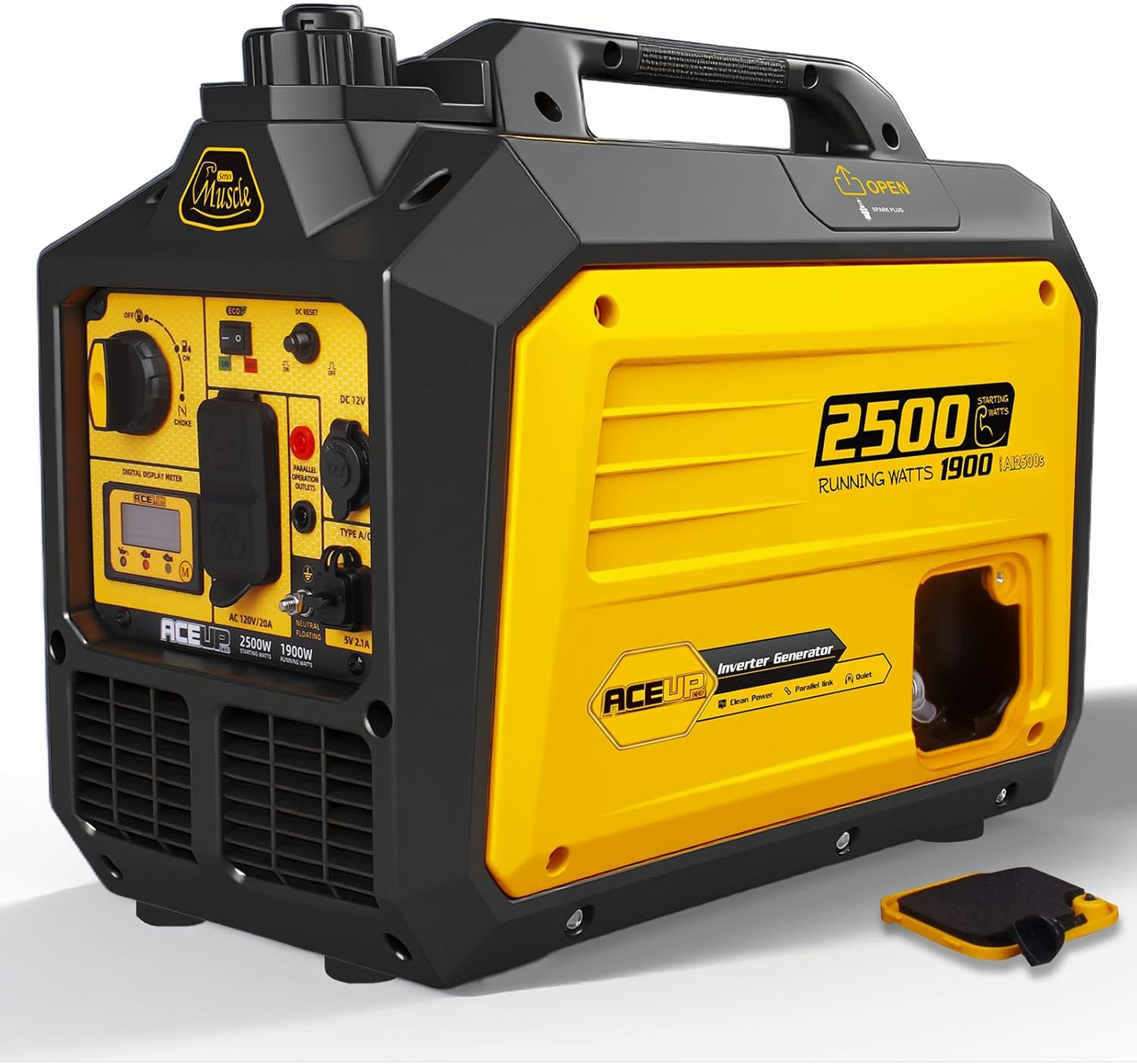 Aceup Energy 4000 Watt Portable Inverter Generator, Gas Powered Generator Quiet for Home, RV-Ready, EPA Compliant