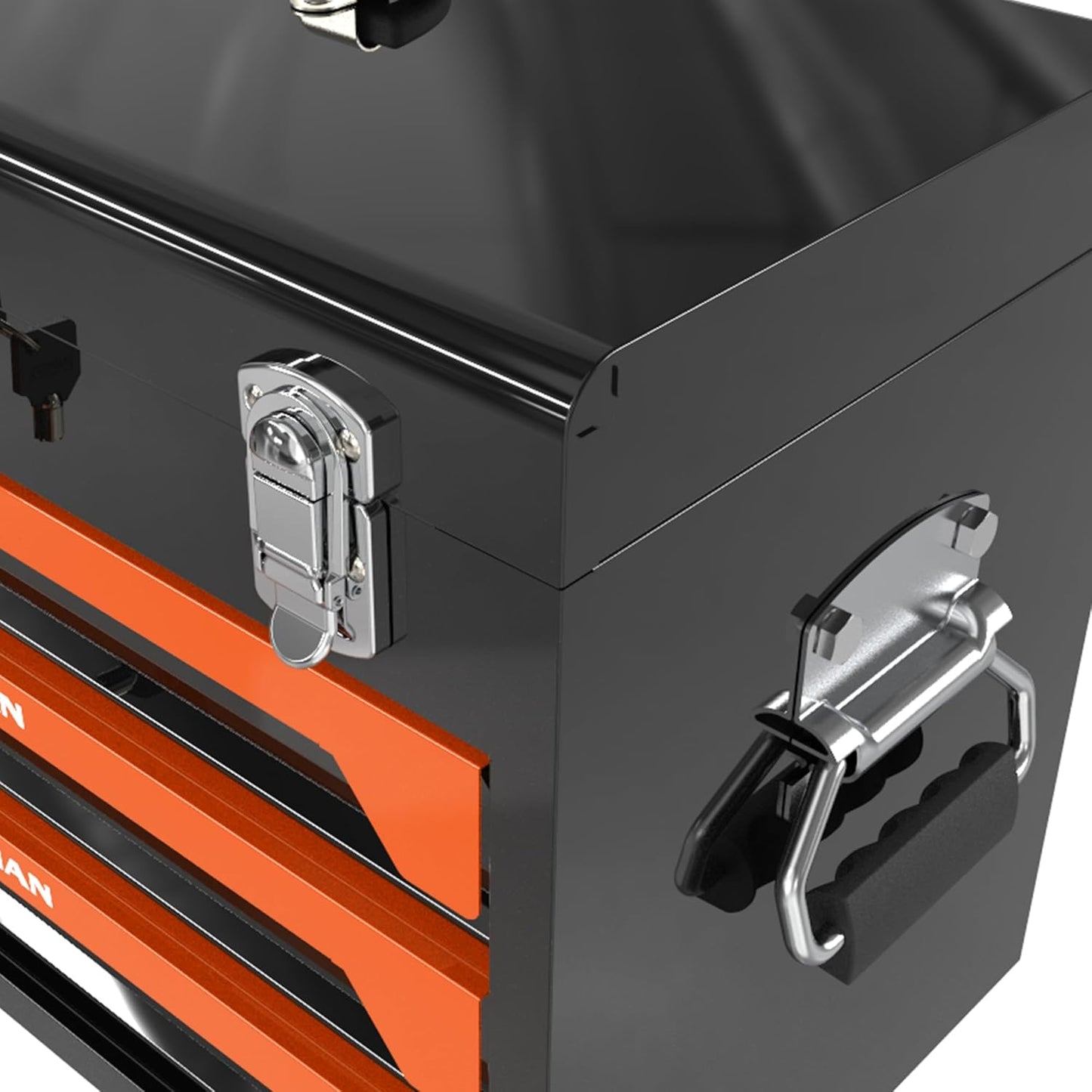 3 Drawers Heavy Duty Metal Tool Box with 439-Piece Mechanics Tool Set Repair Tool Kit, Blue & Black