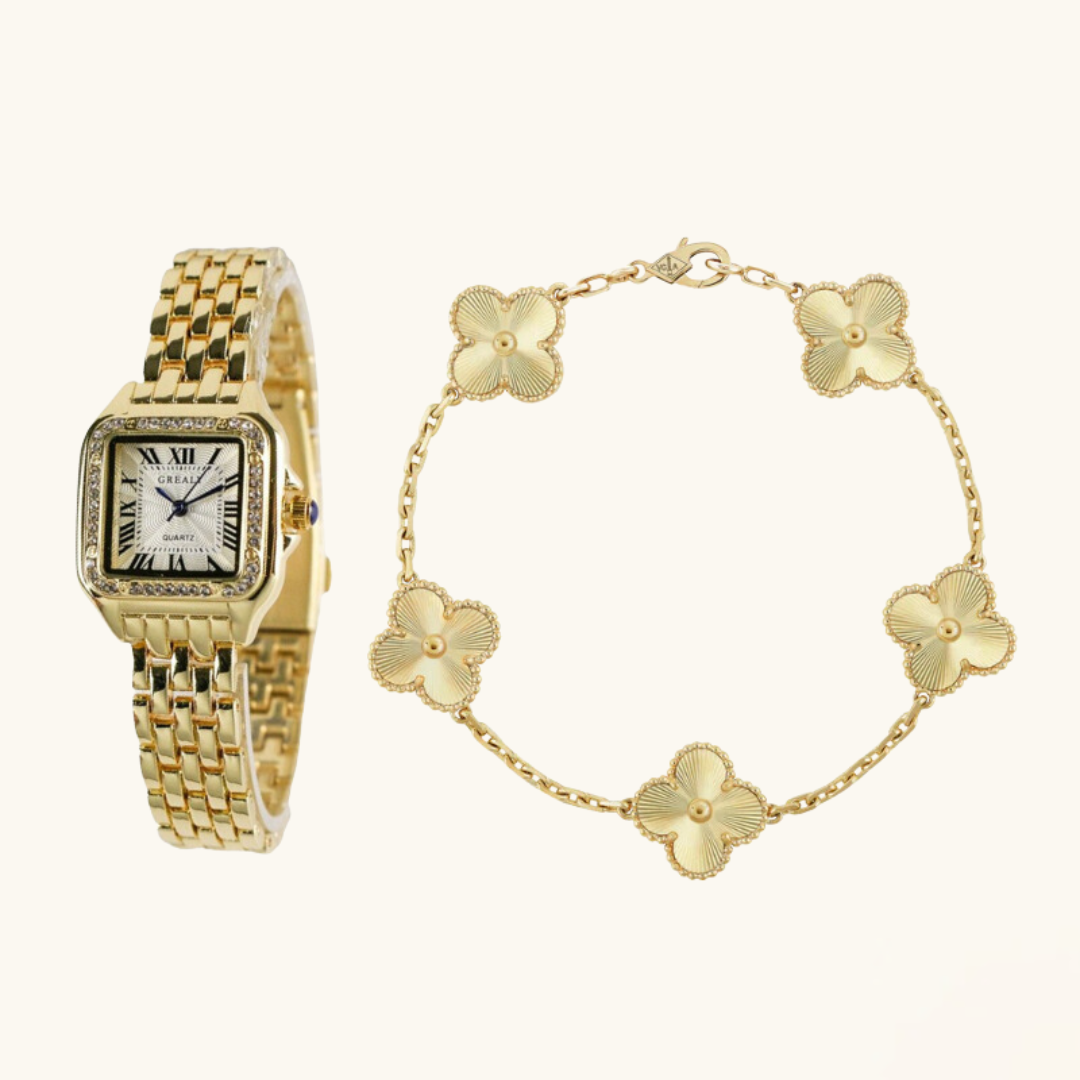 2-Piece Watch Bracelet Set Sofia