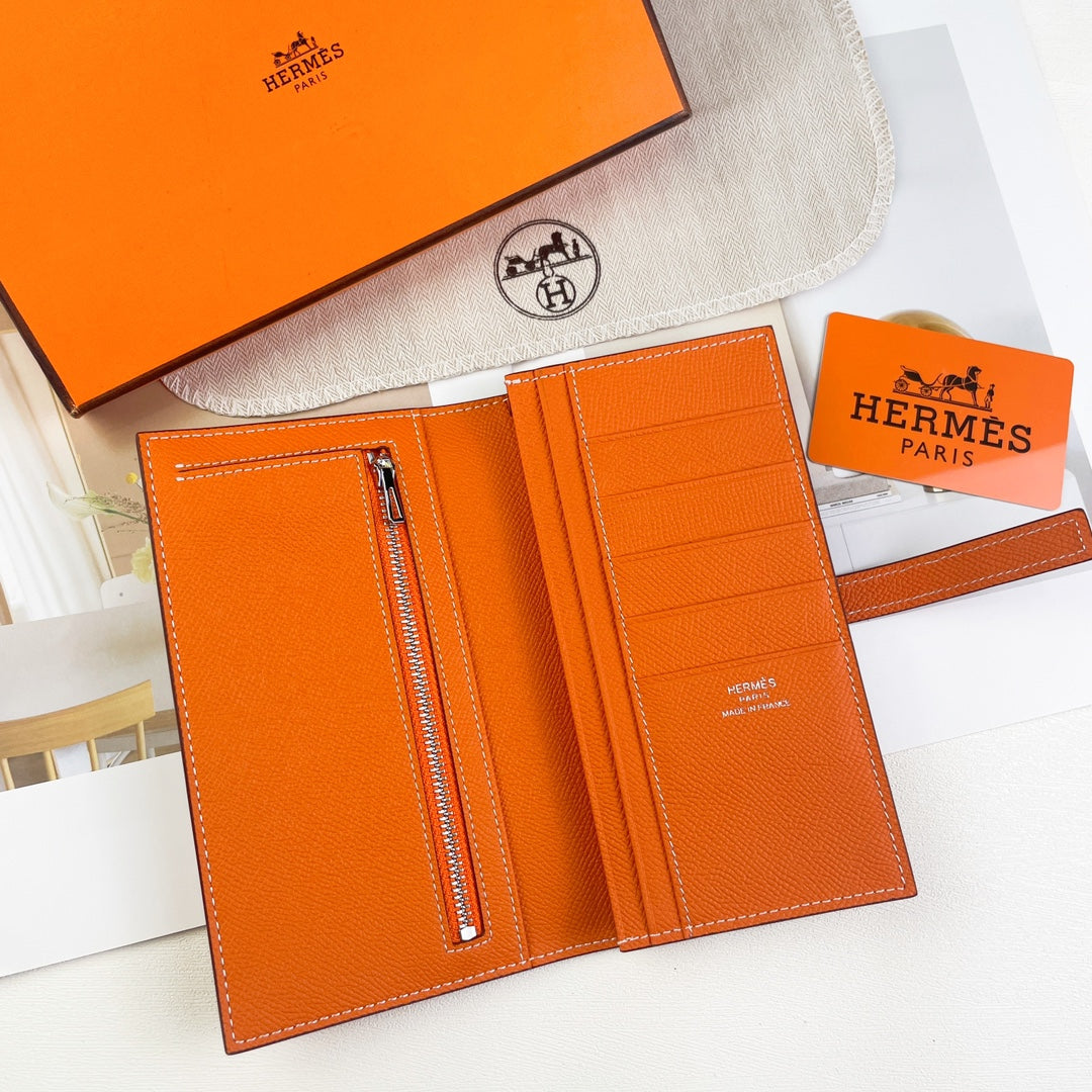 Hermes Goyard New H Passant Toutenmainte Wallet orange