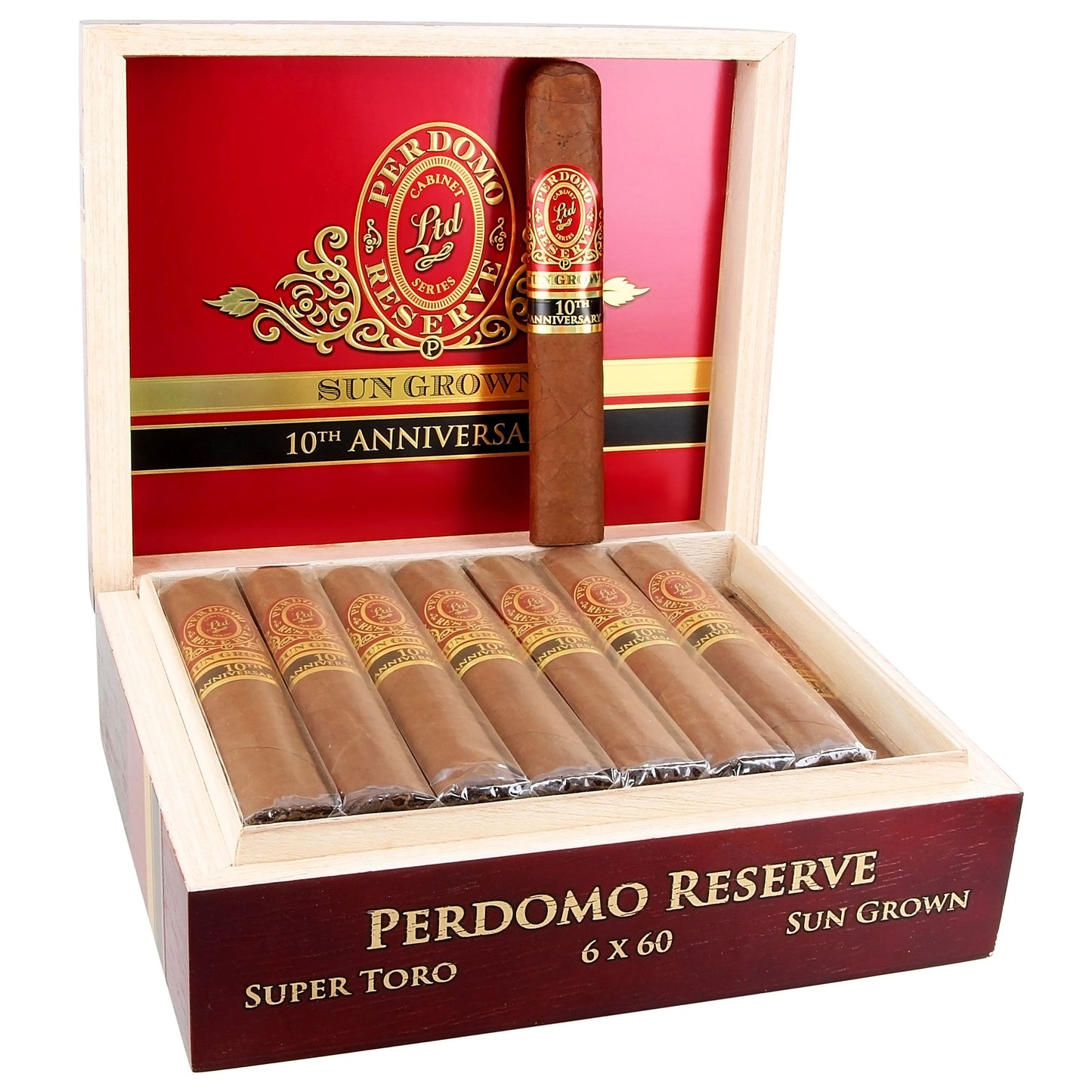 Perdomo Reserve 10th Anniversary Sun Grown Super Toro Box