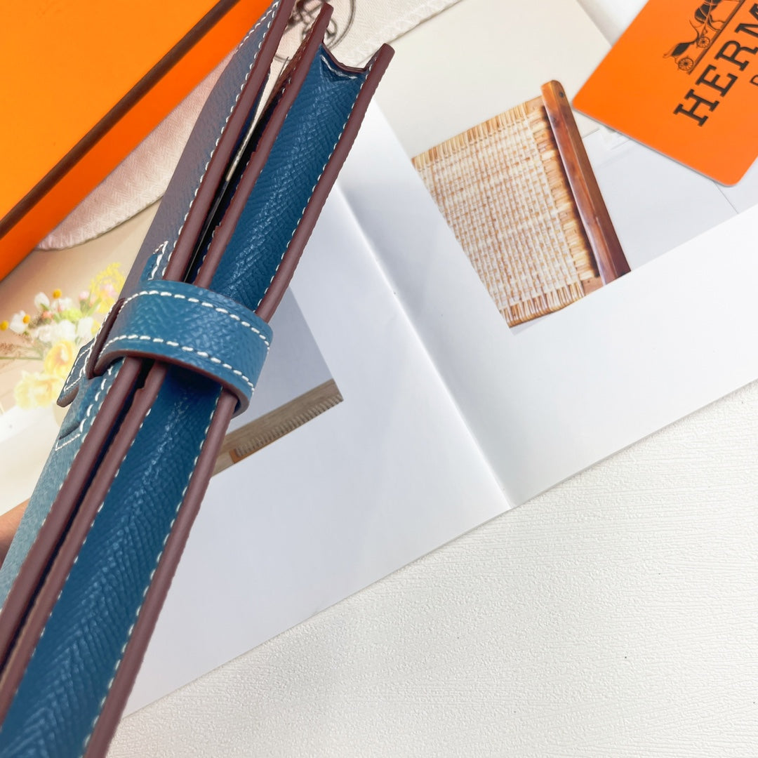 Hermes Goyard New H Passant Toutenmainte Wallet blue