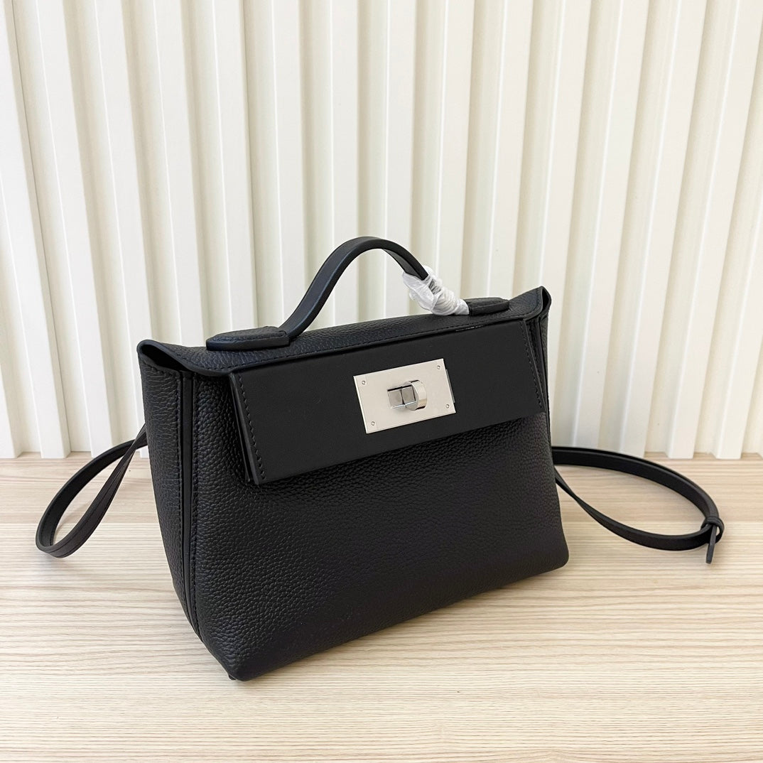 Hermes Goyard Kelly Togo Matte Alligator Swift Touch 24 black
