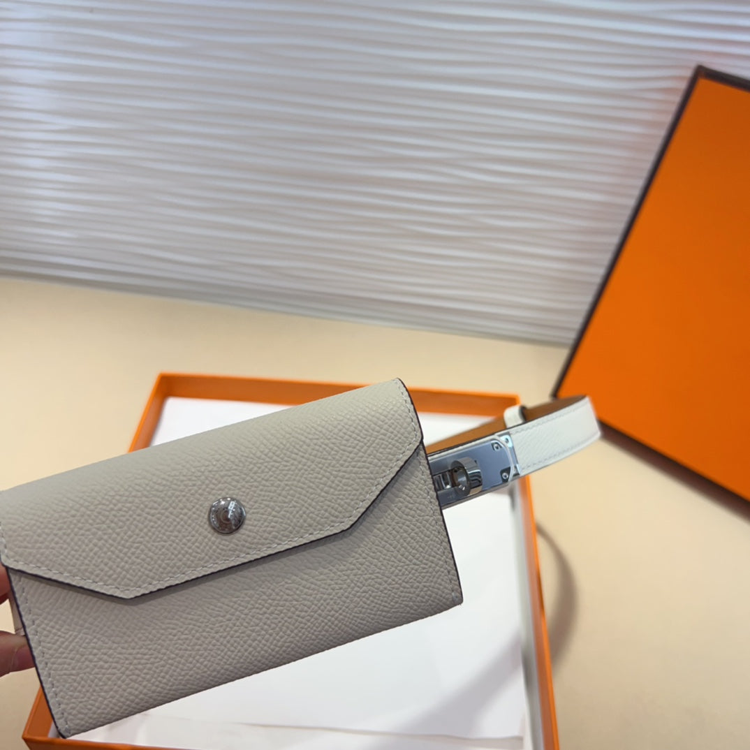 Hermes Goyard Kelly Pocket 18 Belt white
