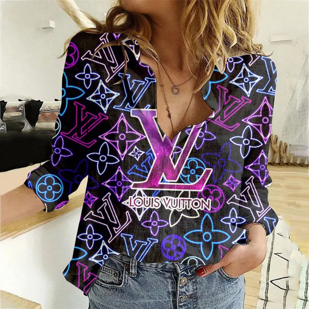 Limited Edition Louis Vuitton Women Limited Shirt Luxury   MRS-NCY-0003ADUFDTU