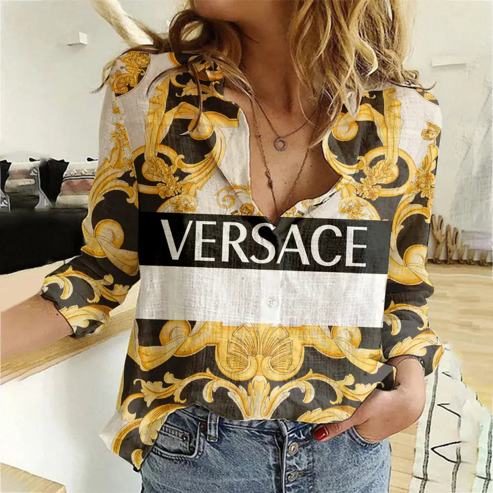 Limited Edition Versace Women Limited Shirt Luxury MRS-NCY-000JD2JCEEM