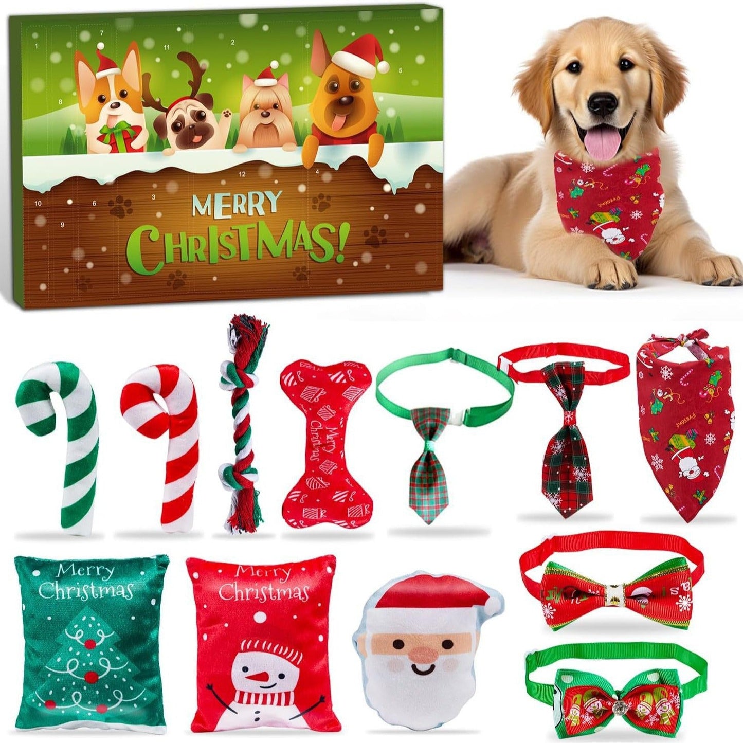 🎄Last 48 hours 70% OFF🎁2024 Christmas Countdown Cat&Dog Toys Advent Calendar🐾🥳3