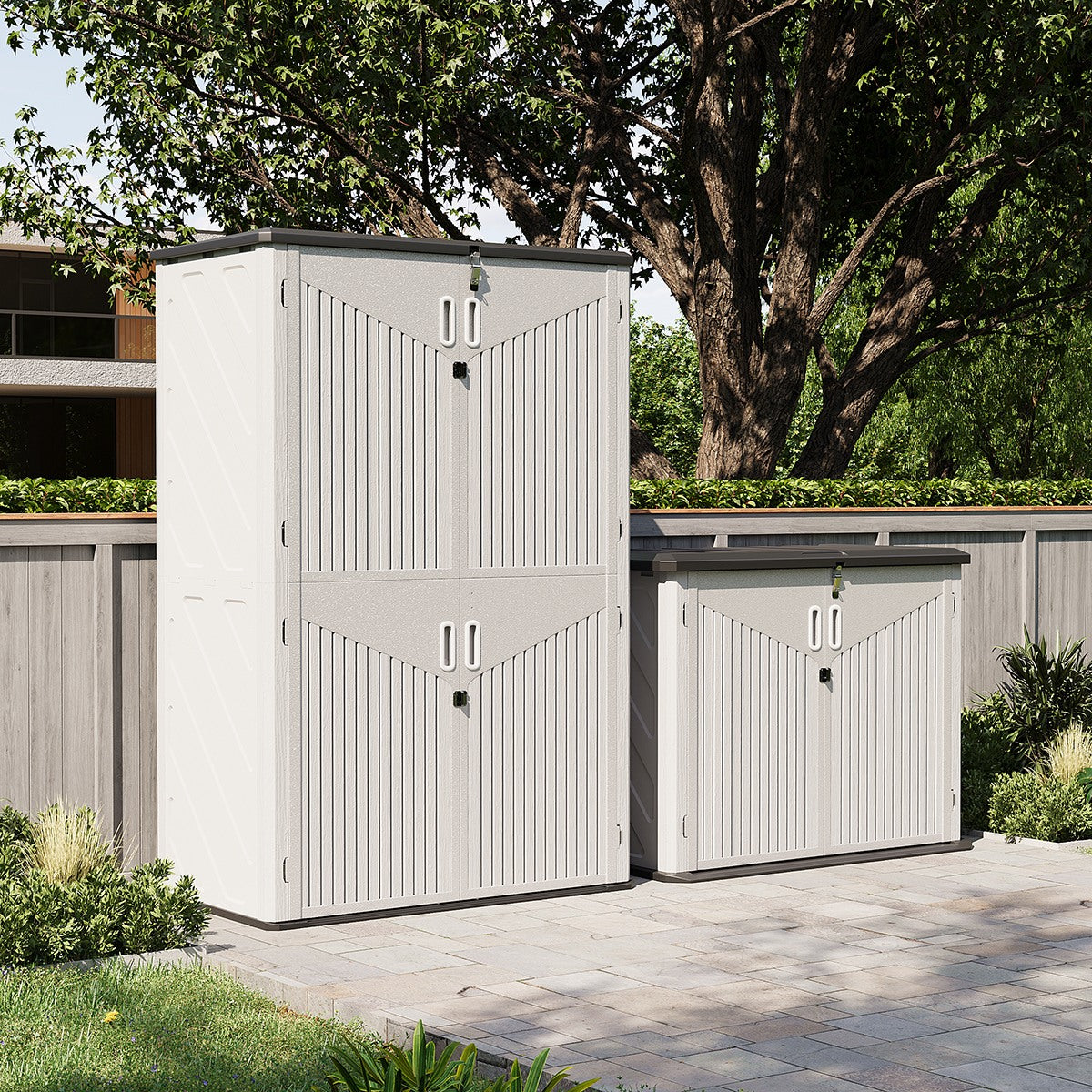 Resin Utility Storage Cabinet with Floor