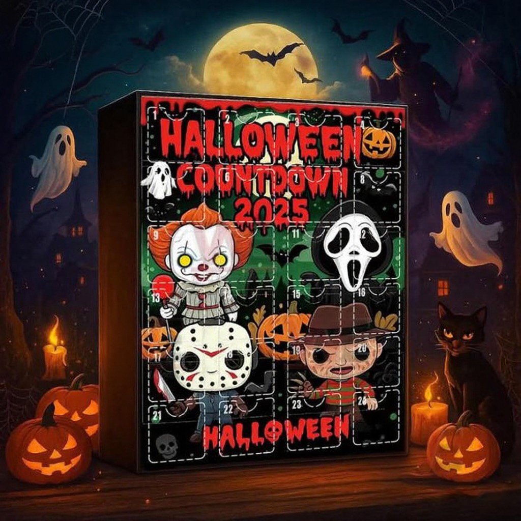 🔥2025 Limited Edition! 24-Day Horror Movie Figure Advent Calendar - Assemble Ghostface/Jason/Freddy