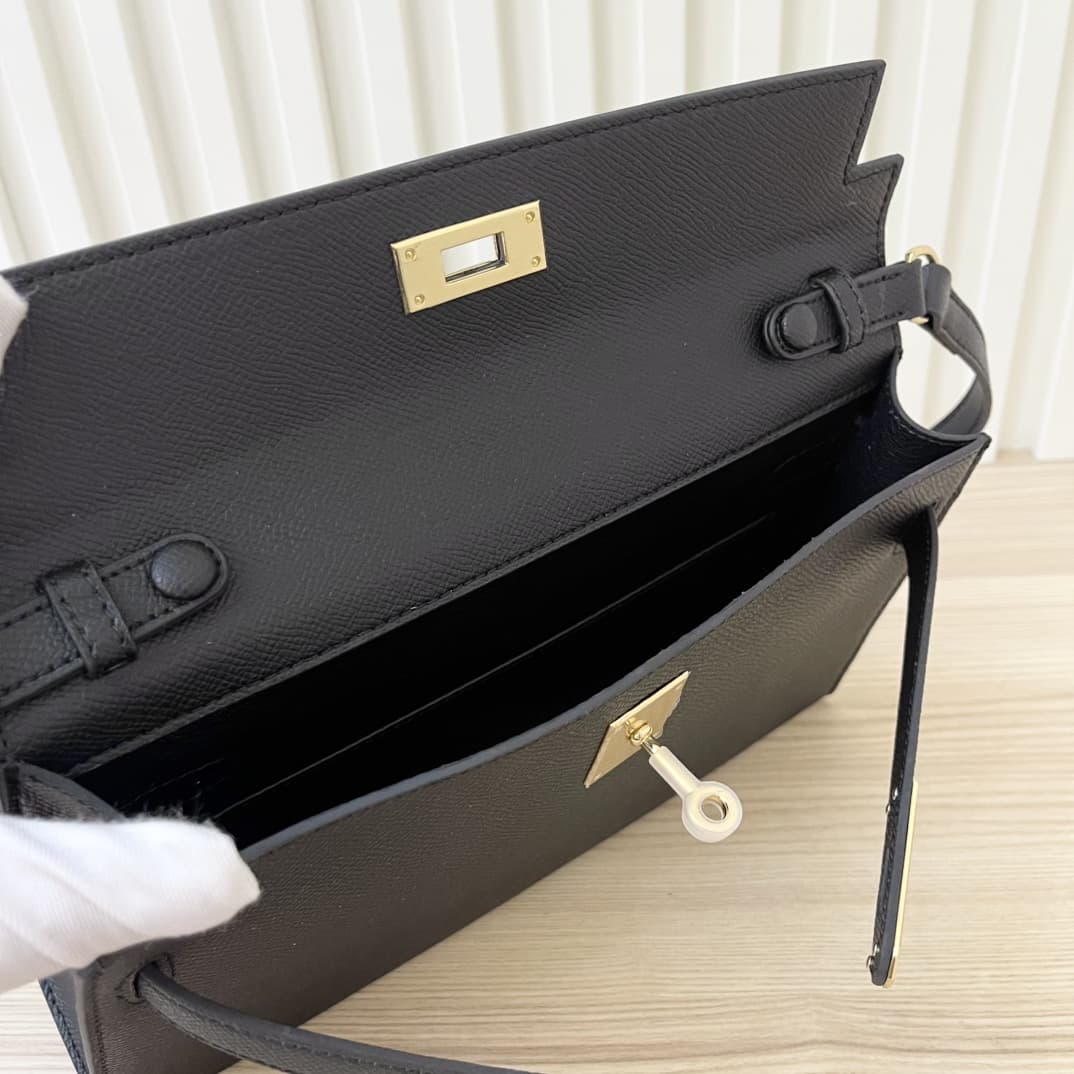 Hermes Goyard Kelly Elan black
