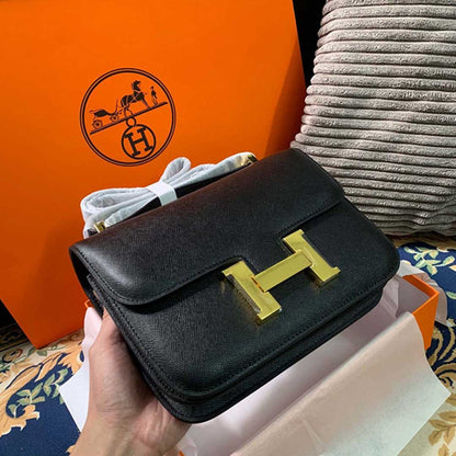 Hermes Goyard AAA-Constance handbag 24cm 19cm BLACK/WHITE/PINK