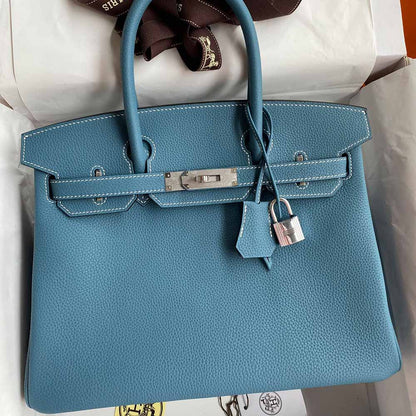 Hermes Goyard AAA-Birkin 25/30/35 Bag silver hardware brown