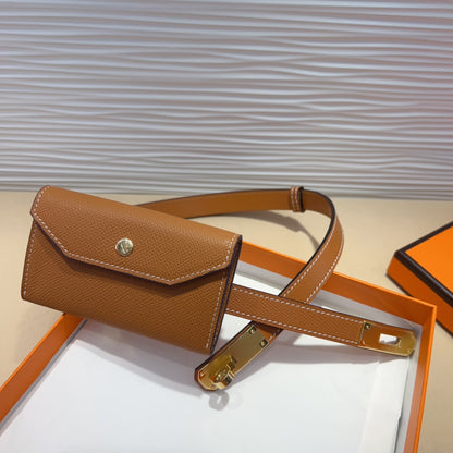 Hermes Goyard Kelly Pocket 18 Belt brown