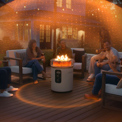 Nithtnja™ Fireside360™ Outdoor Propane Heater & Smokeless Fire Pit