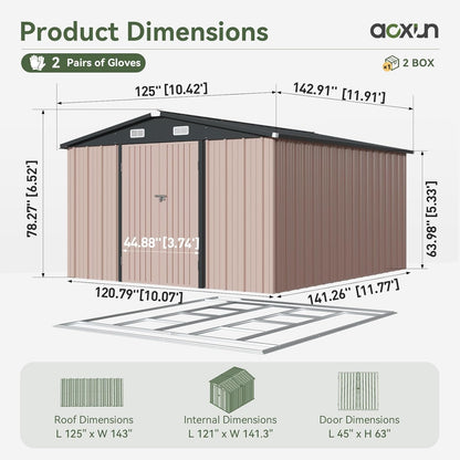 Metal Storage Shed House with Air Vent