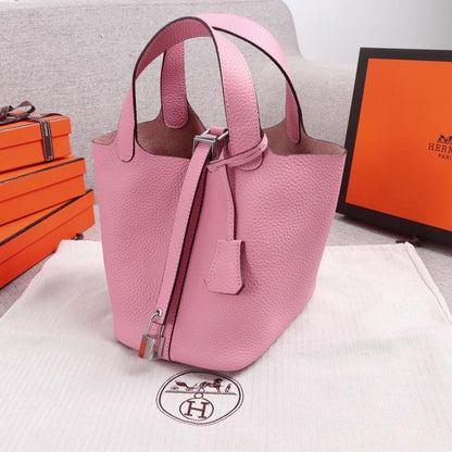 Hermes Goyard AAA-Picotin Lock 22cm 18cm bag BLUE/ORANGE/PINK