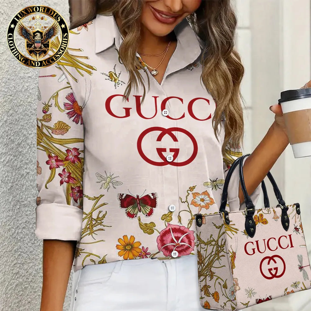 GUCCI Limited Edition Casual Shirt 💖 Handbag For Gorgeous Women LUX-NCY+F76-0000TD2QYEAR