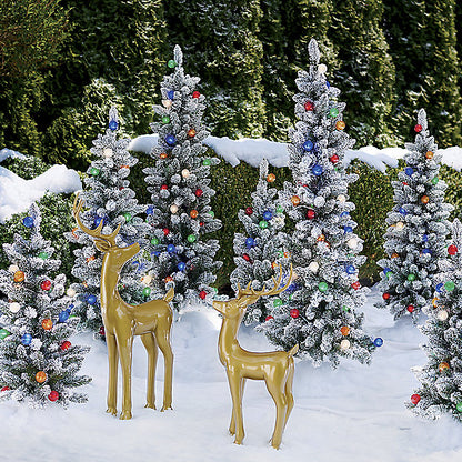 Antique Brass Deer, Set of 2