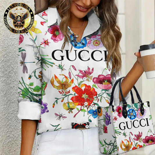 GUCCI Limited Edition Casual Shirt 💖 Handbag For Gorgeous Women LUX-NCY+F76-0000HGUPMR71
