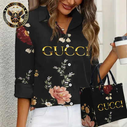 GUCCI Limited Edition Casual Shirt 💖 Handbag For Gorgeous Women LUX-NCY+F76-0000SNV2PLTF
