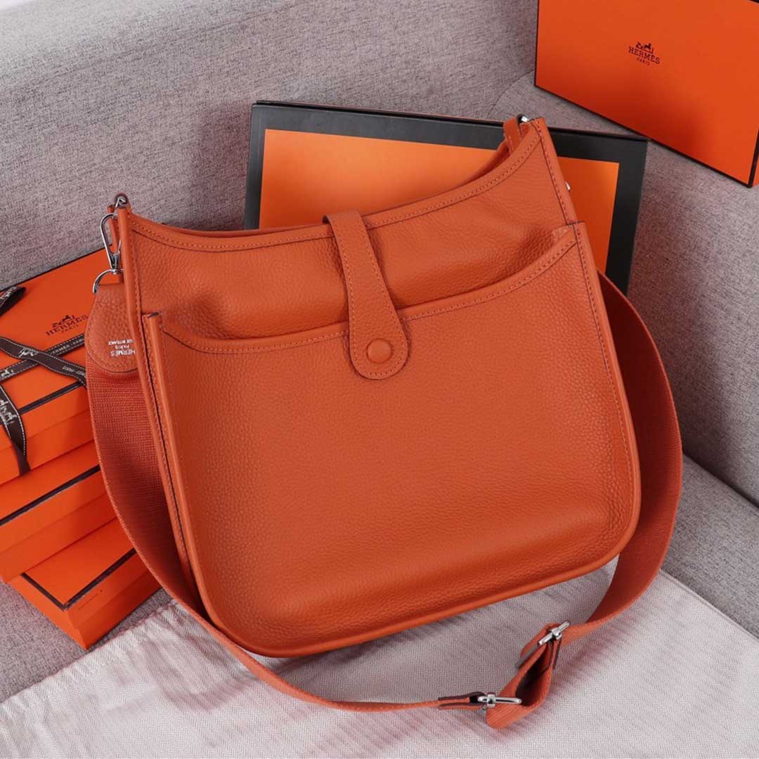 Hermes Goyard AAA-Evelyne III 29 bag ORANGE/BLACK/BLUE