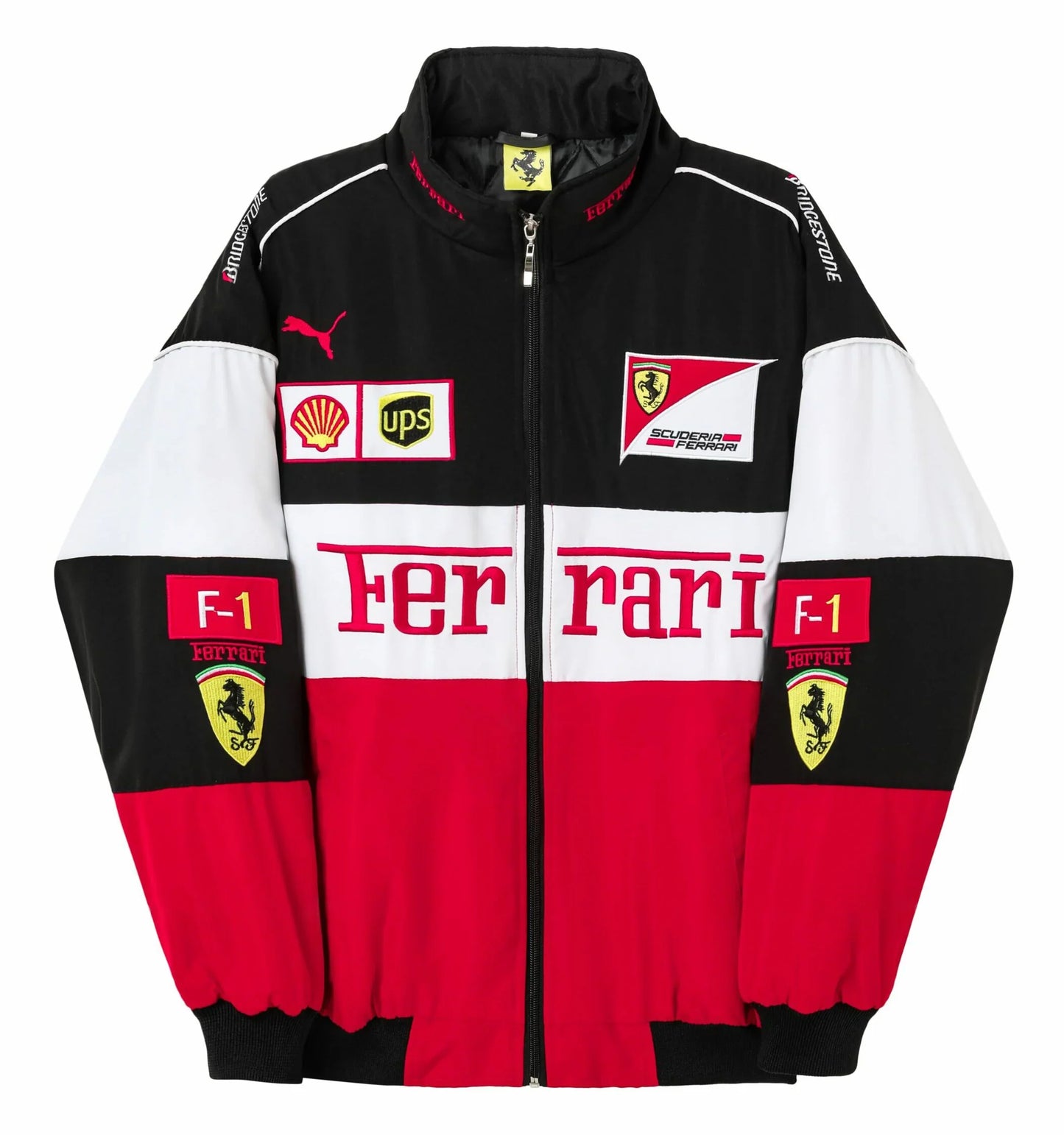 White Ferrari Vintage Racing Jacket