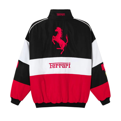 White Ferrari Vintage Racing Jacket