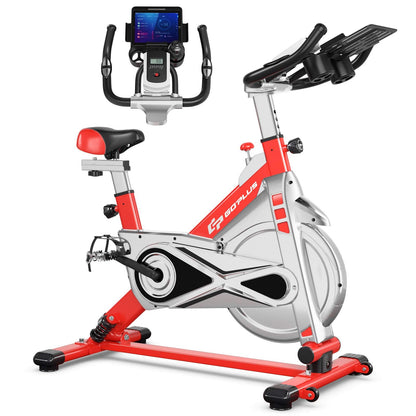 Adjustable Exercise Bike, Stationary Silent Bicycle with Dual-Spring Shock Absorption