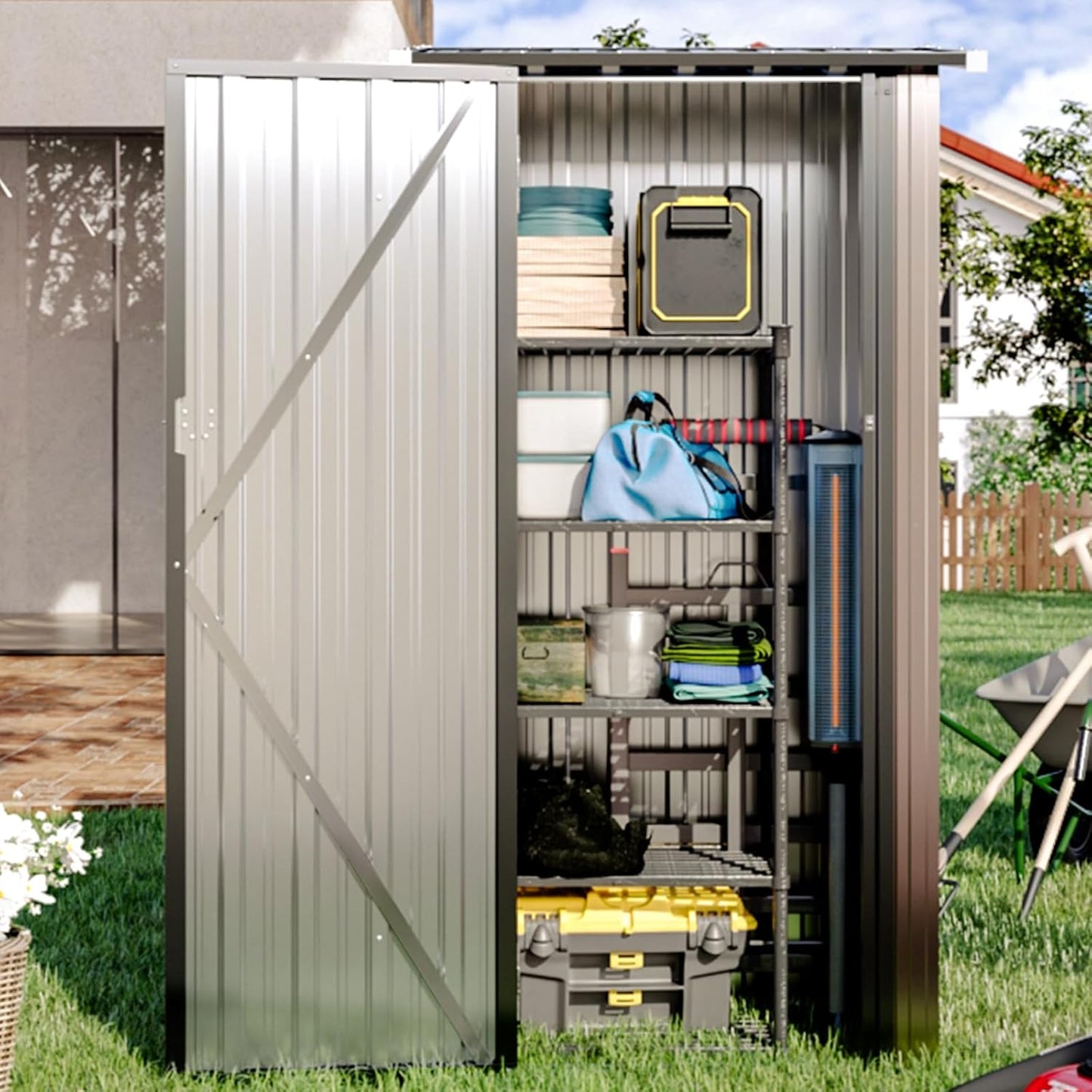Metal Storage Shed House with Air Vent