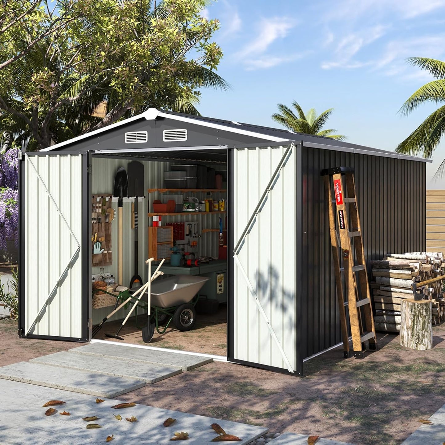 Metal Storage Shed House with Air Vent