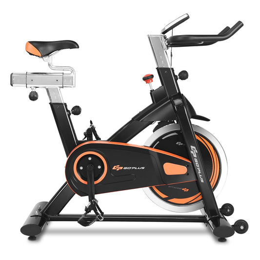 Indoor Cycling Bike, Stationary Bicycle with Flywheel and LCD Display