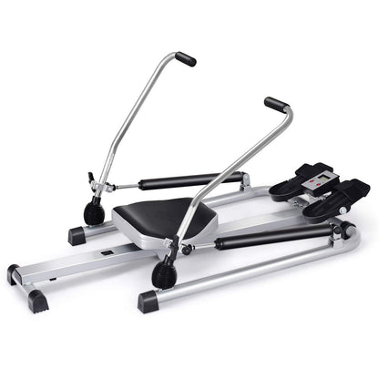Goplus Hydraulic Rowing Machine Rower with LCD Monitor