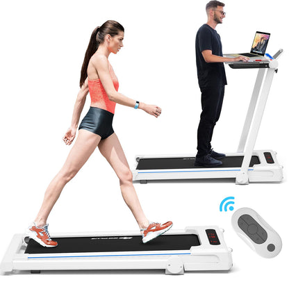 Goplus 3 in 1 Under Desk Treadmill Walking Pad with Removable Desktop