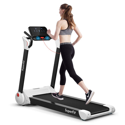 2.25HP Electric Folding Treadmill, Installation-Free Design with 8-Stage Damping System