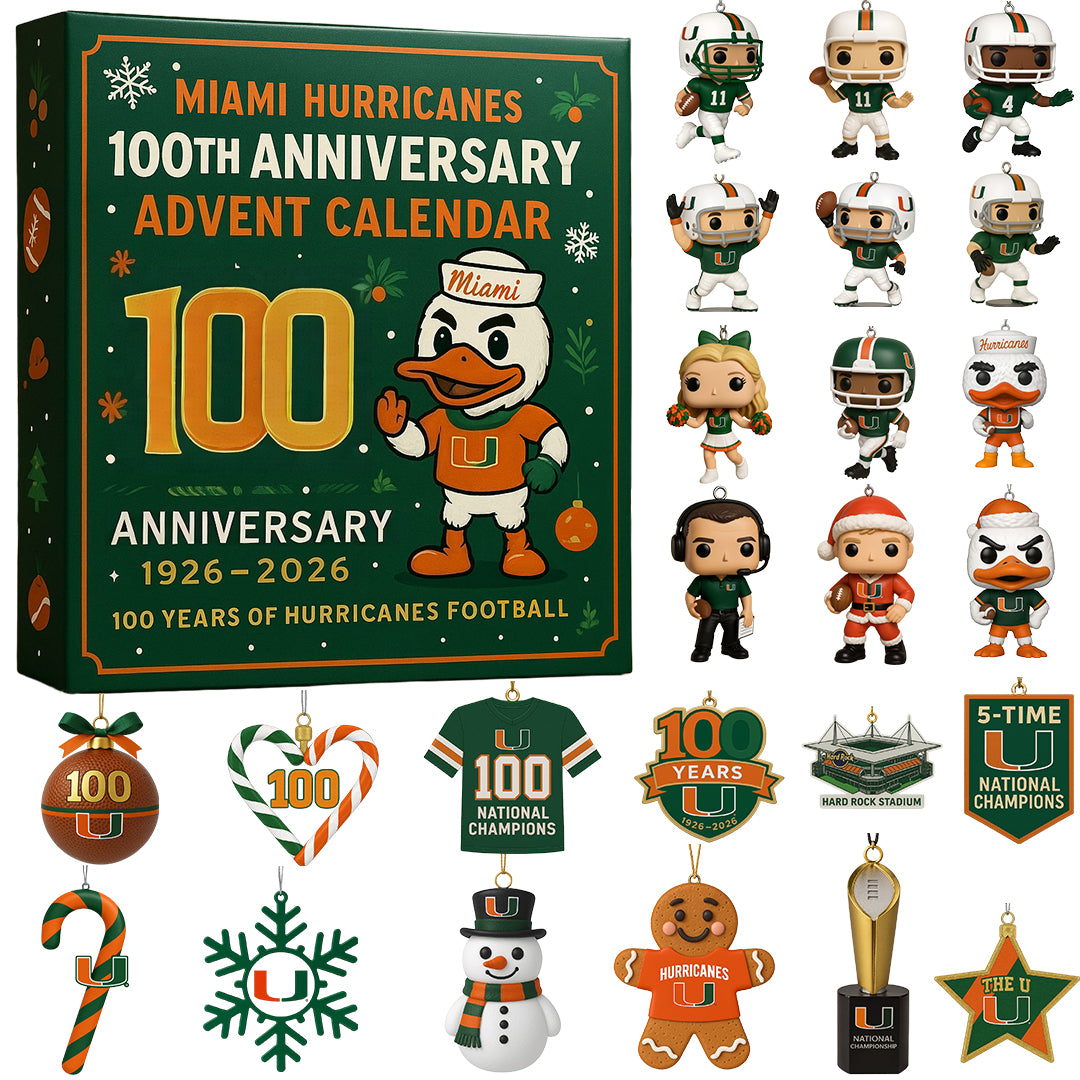 Miami Hurricanes 100th Anniversary Advent Calendar 2025