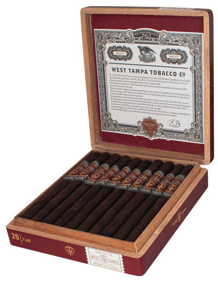 West Tampa Tobacco Co. Red Lancero  box