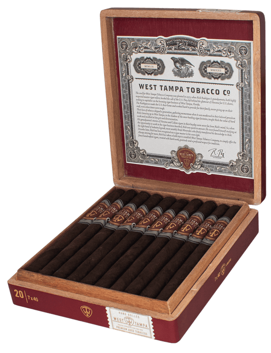West Tampa Tobacco Co. Red Lancero  box