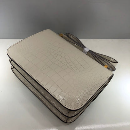 Hermes Goyard Constance Crocodile Leather Pattern Cross Body Bag