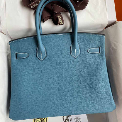 Hermes Goyard AAA-Birkin 25/30/35 Bag silver hardware brown
