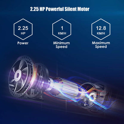 2.25HP Electric Folding Treadmill, Installation-Free Design with 8-Stage Damping System