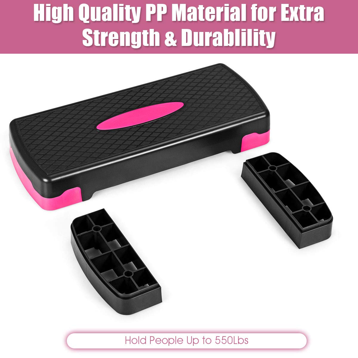 Step Platform, 26 Adjustable Aerobic Exercise Step Deck